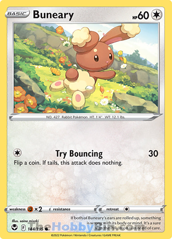 Buneary #144/195 Common - Silver Tempest Pokemon card