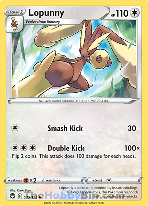 Lopunny #145/195 Uncommon - Silver Tempest Pokemon card