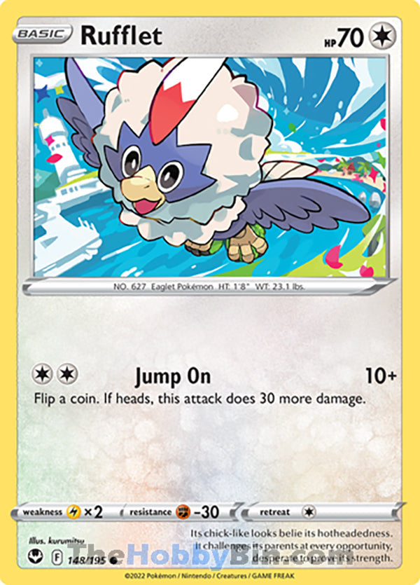 Rufflet #148/195 Common - Silver Tempest Pokemon card