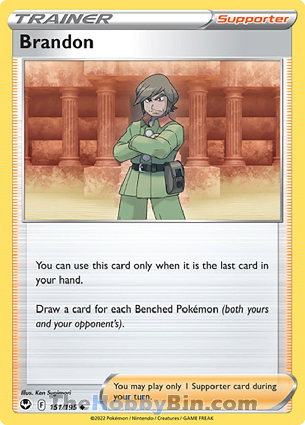 Brandon #151/195 Uncommon - Silver Tempest Pokemon card
