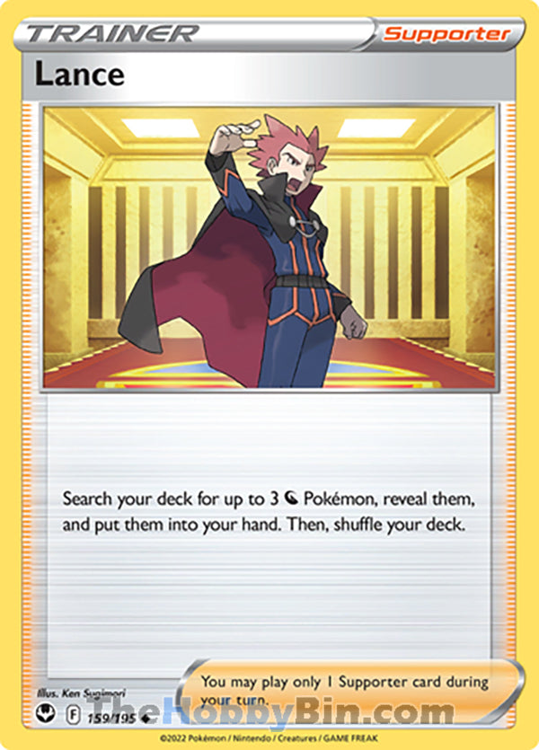 Lance #159/195 Uncommon - Silver Tempest Pokemon card