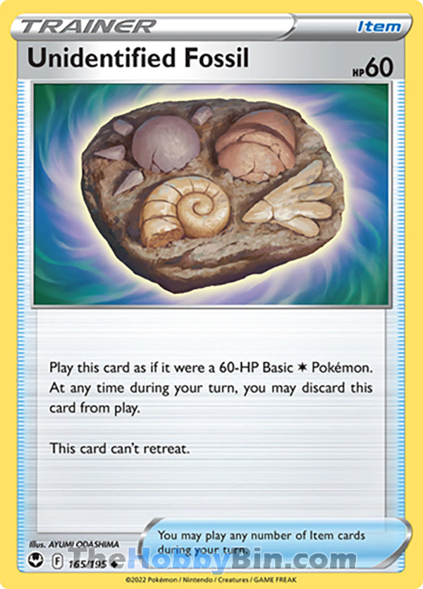 Unidentified Fossil #165/195 Uncommon - Silver Tempest Pokemon card