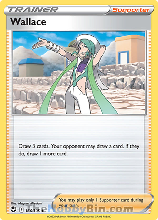 Wallace #166/195 Uncommon - Silver Tempest Pokemon card