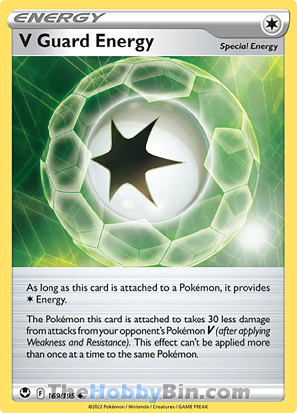 V Guard Energy #169/195 Uncommon - Silver Tempest Pokemon card