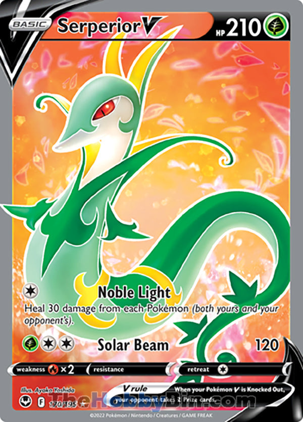 Serperior V #170/195 Full Art V - Silver Tempest Pokemon card