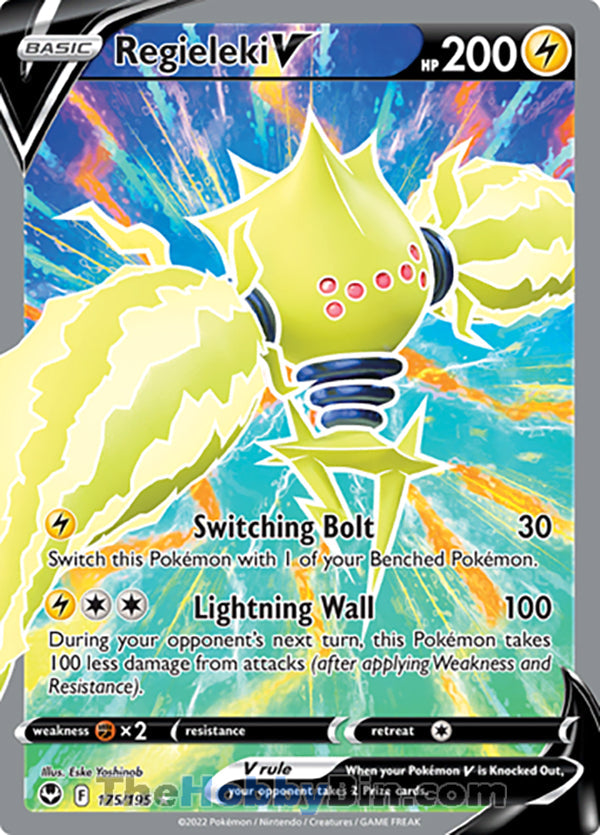 Regieleki V #175/195 Full Art V - Silver Tempest Pokemon card