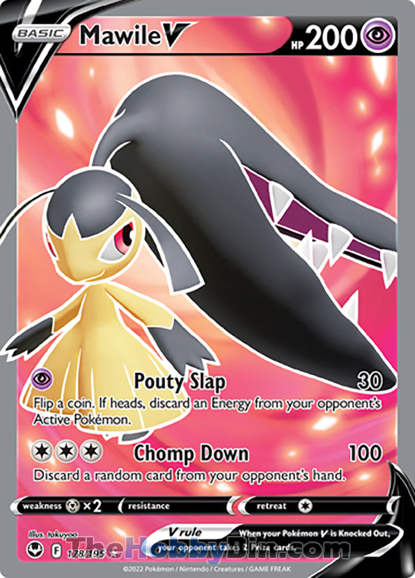 Mawile V #178/195 Full Art V - Silver Tempest Pokemon card