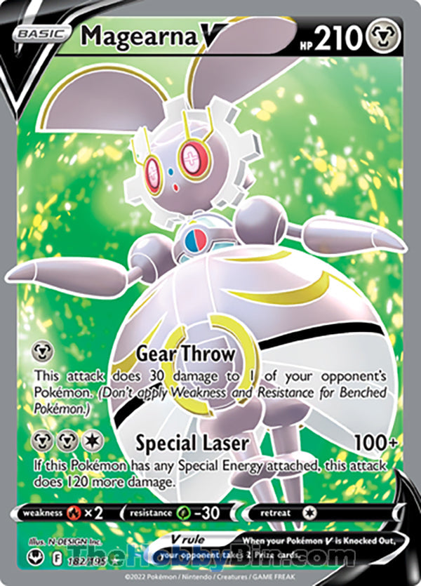 Magearna V #182/195 Full Art V - Silver Tempest Pokemon card
