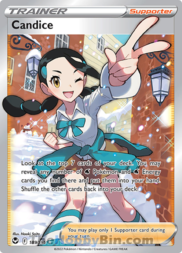 Candice #189/195 Full Art Trainer - Silver Tempest Pokemon card