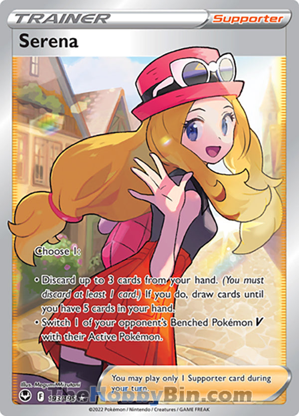 Serena #193/195 Full Art Trainer - Silver Tempest Pokemon card