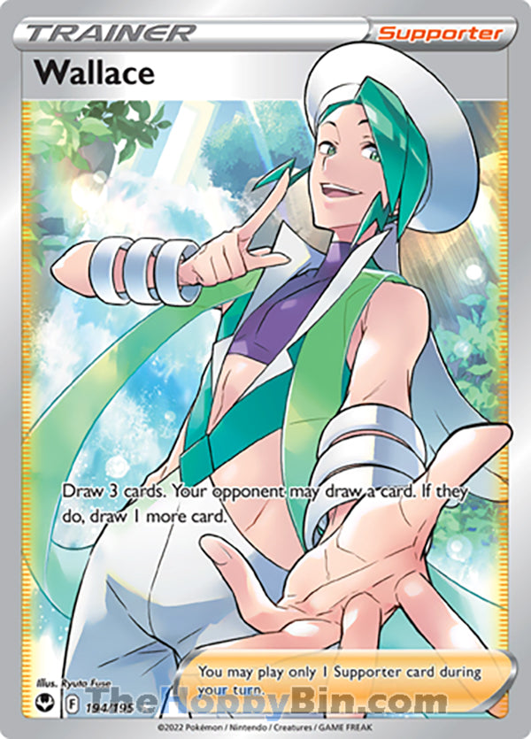 Wallace #194/195 Full Art Trainer - Silver Tempest Pokemon card