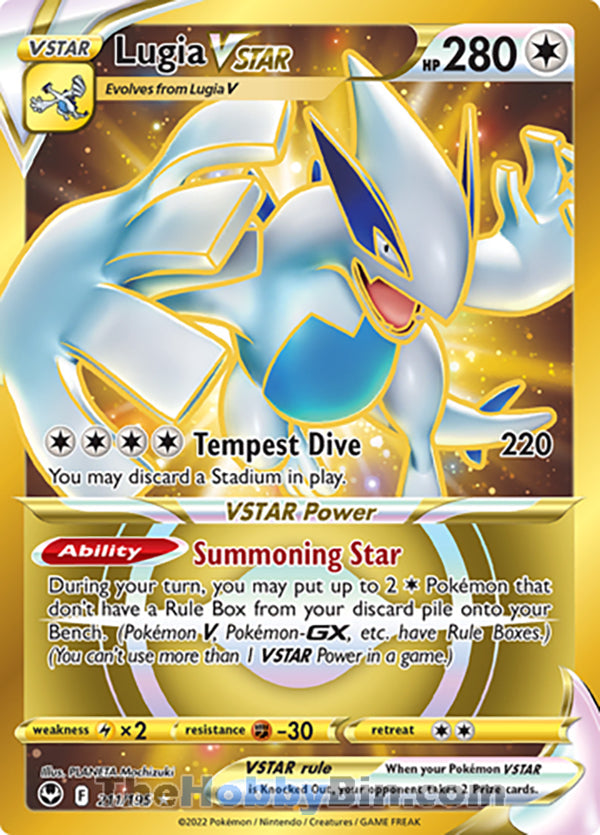 Lugia VSTAR #211/195 Gold Secret Rare - Silver Tempest Pokemon card
