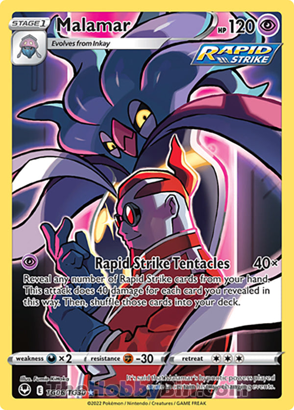 Malamar #TG06/TG30 Trainer Gallery Holo - Silver Tempest Pokemon card