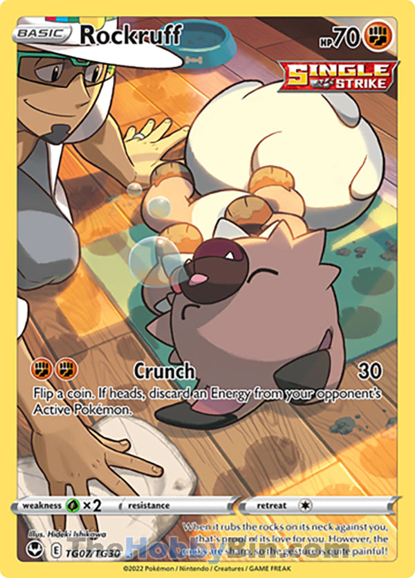 Rockruff #TG07/TG30 Trainer Gallery Holo - Silver Tempest Pokemon card