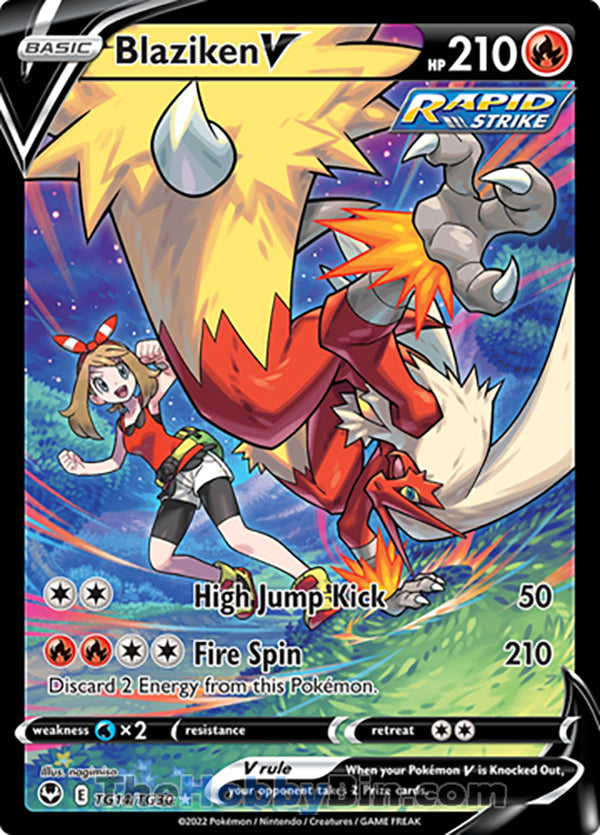 Blaziken V #TG14/TG30 Trainer Gallery V - Silver Tempest Pokemon card