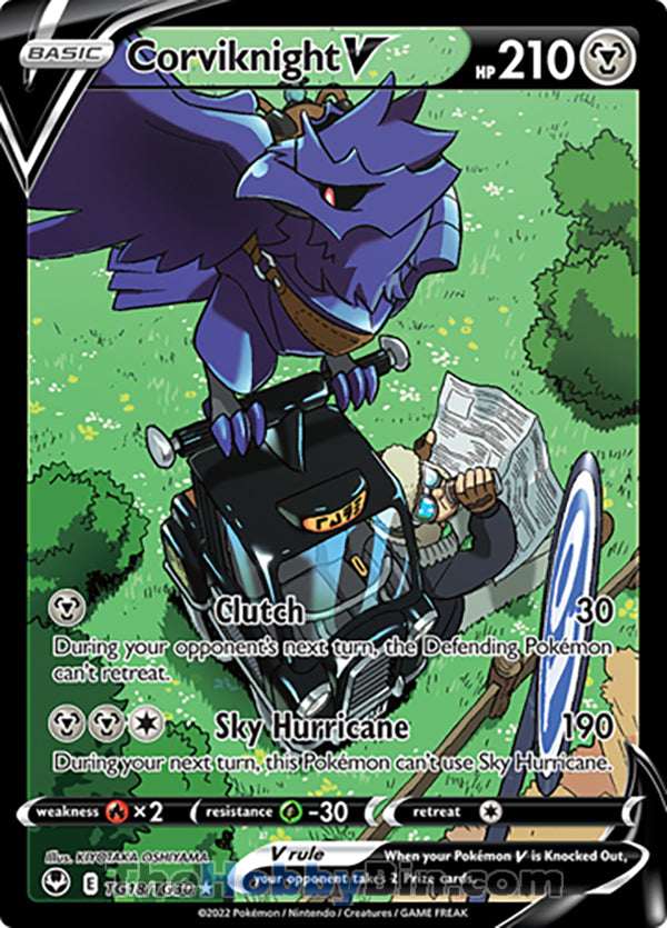 Corviknight V #TG18/TG30 Trainer Gallery V - Silver Tempest Pokemon card