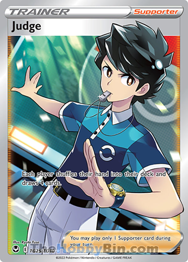 Judge #TG25/TG30 Trainer Gallery Trainer - Silver Tempest Pokemon card