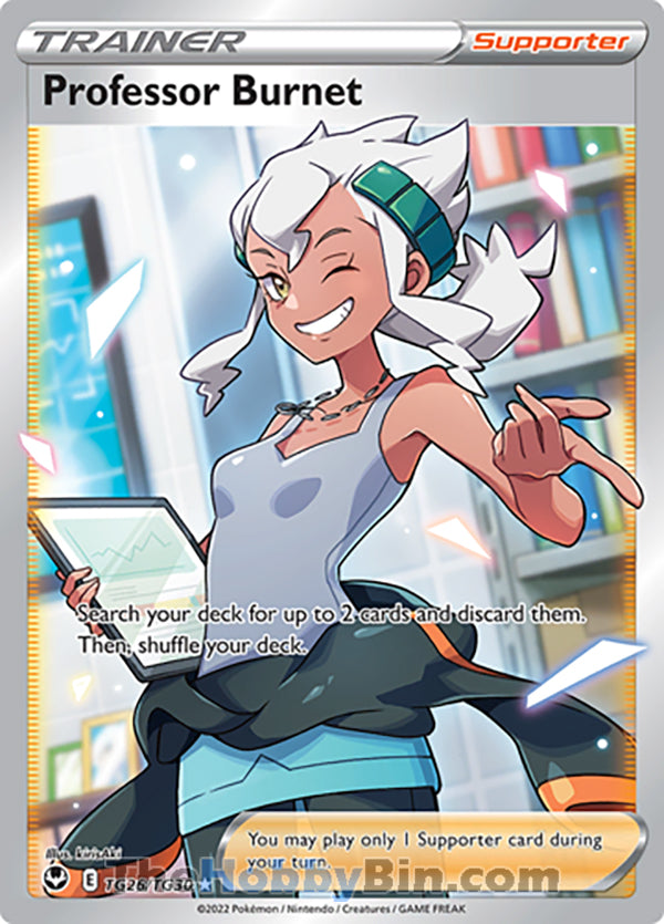 Professor Burnet #TG26/TG30 Trainer Gallery Trainer - Silver Tempest Pokemon card