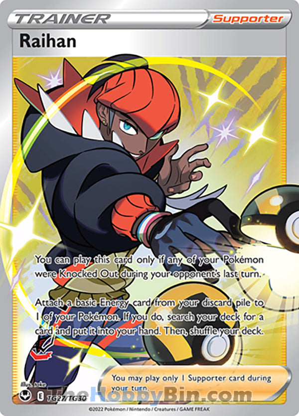 Raihan #TG27/TG30 Trainer Gallery Trainer - Silver Tempest Pokemon card