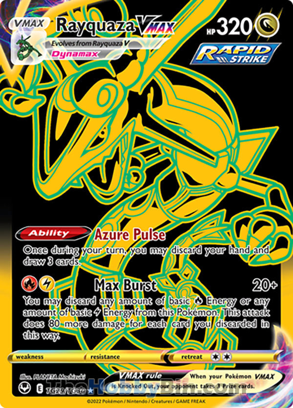 Rayquaza VMAX Silver Tempest Secret Rare #TG29/TG30