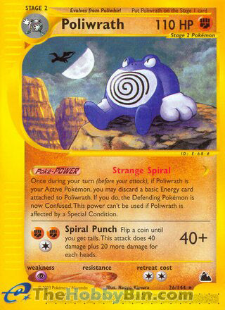 Poliwrath Skyridge Rare #26/144