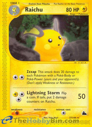 Raichu Skyridge Rare #27/144