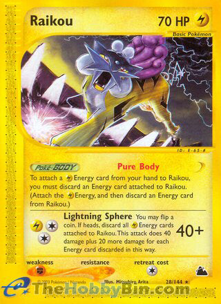 0028 Raikou Rare Skyridge