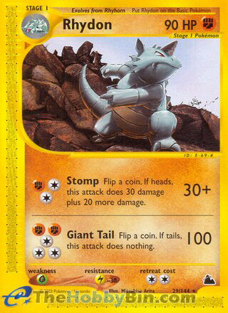 Rhydon Skyridge Rare #29/144