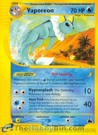 Vaporeon Skyridge Rare #33/144