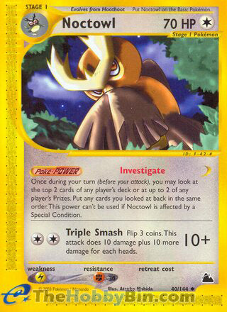 Noctowl Skyridge Uncommon #40/144