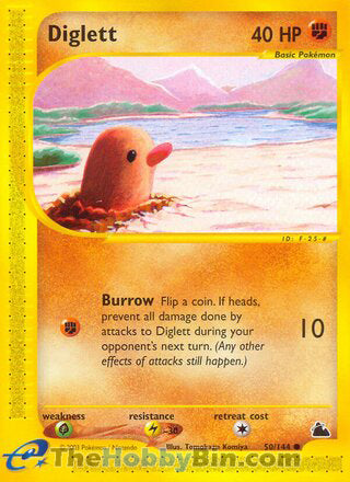 Diglett #50/144 Common - Skyridge Pokemon card