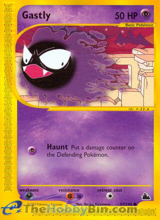 Gastly #57/144 Common - Skyridge Pokemon card