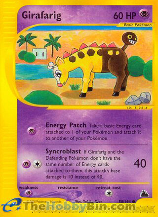 Girafarig #58/144 Common - Skyridge Pokemon card