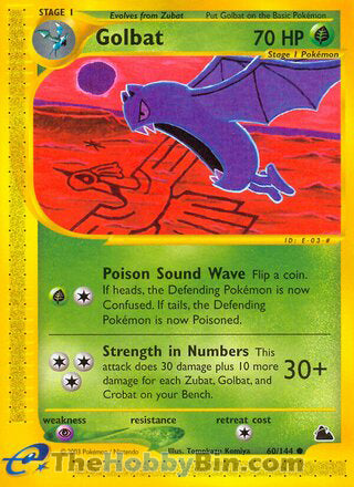 Golbat #60/144 Common - Skyridge Pokemon card