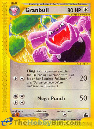 Granbull #61/144 Common - Skyridge Pokemon card