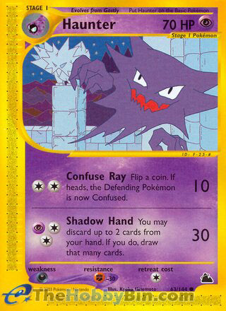 Haunter #63/144 Common - Skyridge Pokemon card