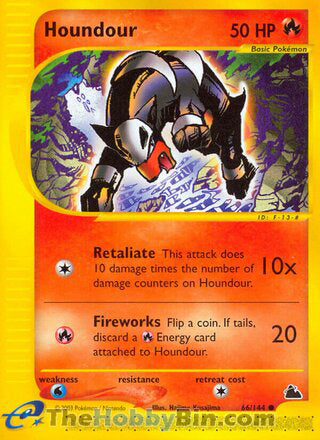 Houndour #66/144 Common - Skyridge Pokemon card