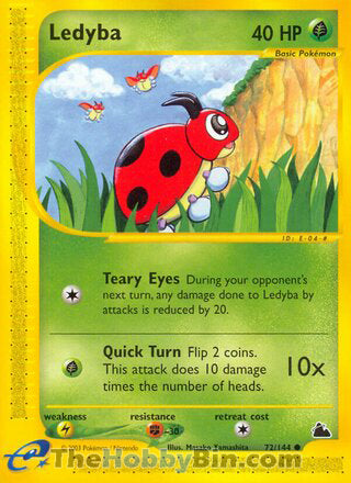 Ledyba #72/144 Common - Skyridge Pokemon card