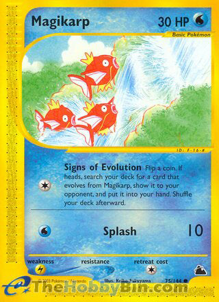 Magikarp #75/144 Common - Skyridge Pokemon card