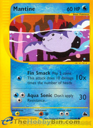 Mantine #77/144 Common - Skyridge Pokemon card