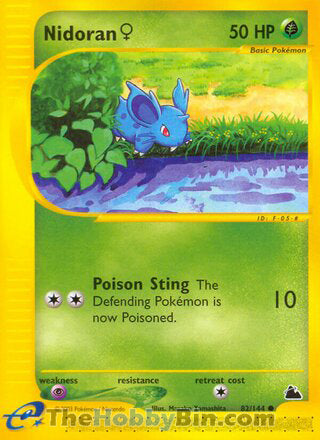 Nidoran F #82/144 Common - Skyridge Pokemon card