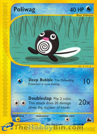 Poliwag #87/144 Common - Skyridge Pokemon card