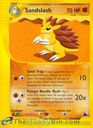 Sandslash #93/144 Common - Skyridge Pokemon card