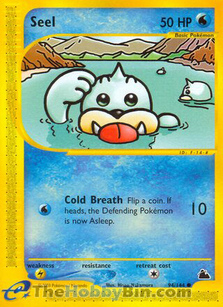Seel #94/144 Common - Skyridge Pokemon card
