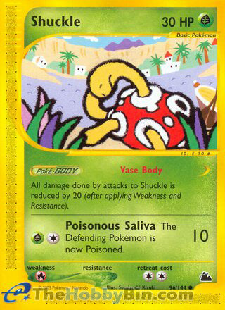 Shuckle #96/144 Common - Skyridge Pokemon card