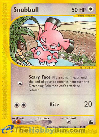 Snubbull #101/144 Common - Skyridge Pokemon card