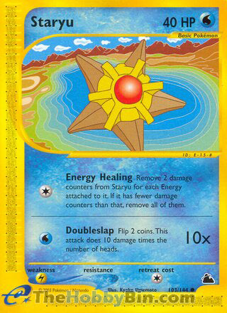 Staryu #103/144 Common - Skyridge Pokemon card