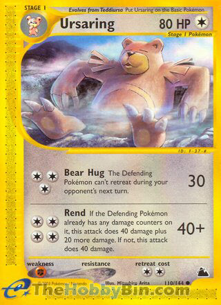 Ursaring #110/144 Common - Skyridge Pokemon card