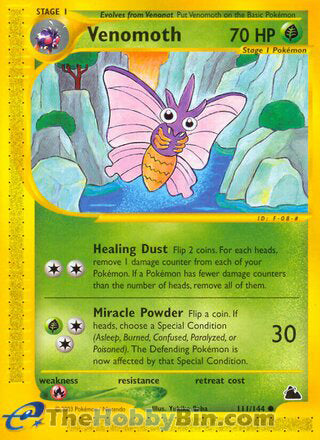 Venomoth #111/144 Common - Skyridge Pokemon card