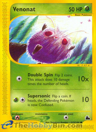 Venonat #112/144 Common - Skyridge Pokemon card